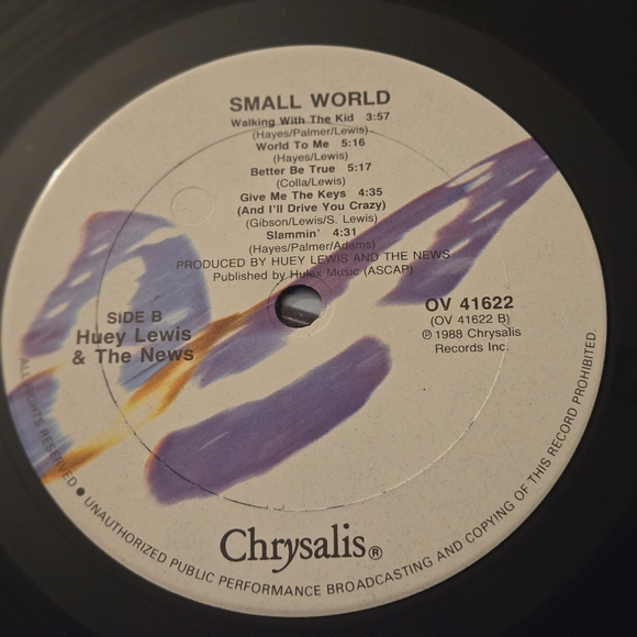 Huey Lewis and the News Small World vintage vinyl record album GUC - Picture 8 of 10